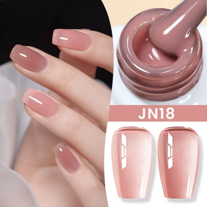 Nude Jelly Gel - 10ml Transparent Nail Polish for Natural & Glossy Manicure - Perfect for Everyday Wear & Special Occasions