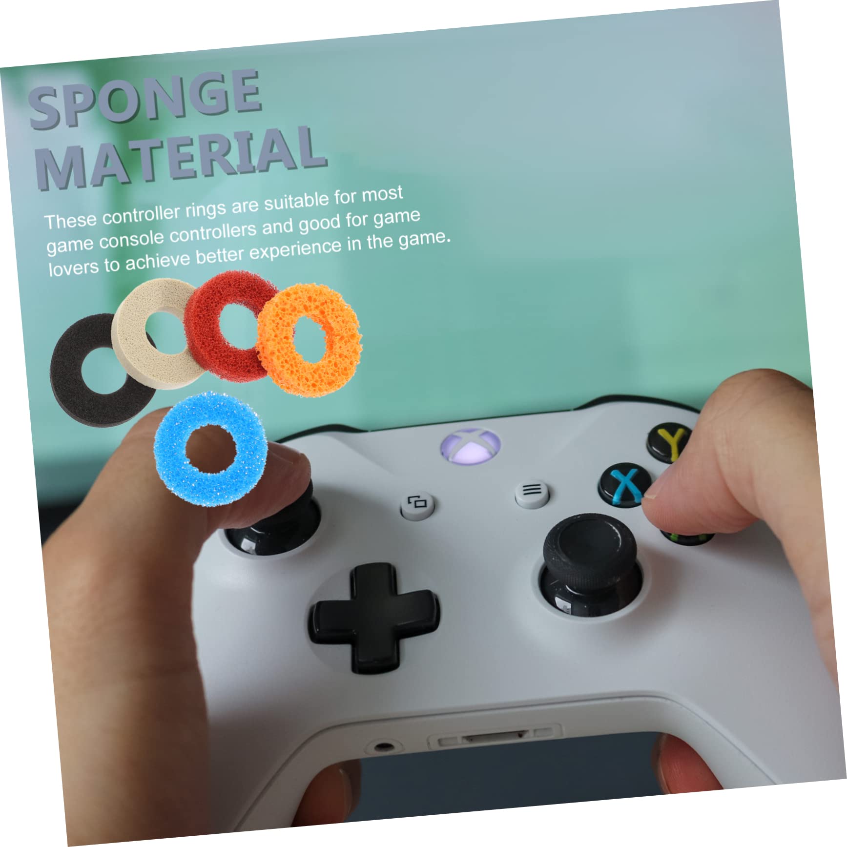 10-Piece Handle Buffer Ring Controller Grips - Ergonomic Exercise Handles & Game Rings for Enhanced Precision - Durable Sponge Buffer Rings for Gaming Accessories - Perfect for PS5, Xbox, Switch & PC Gaming Sessions