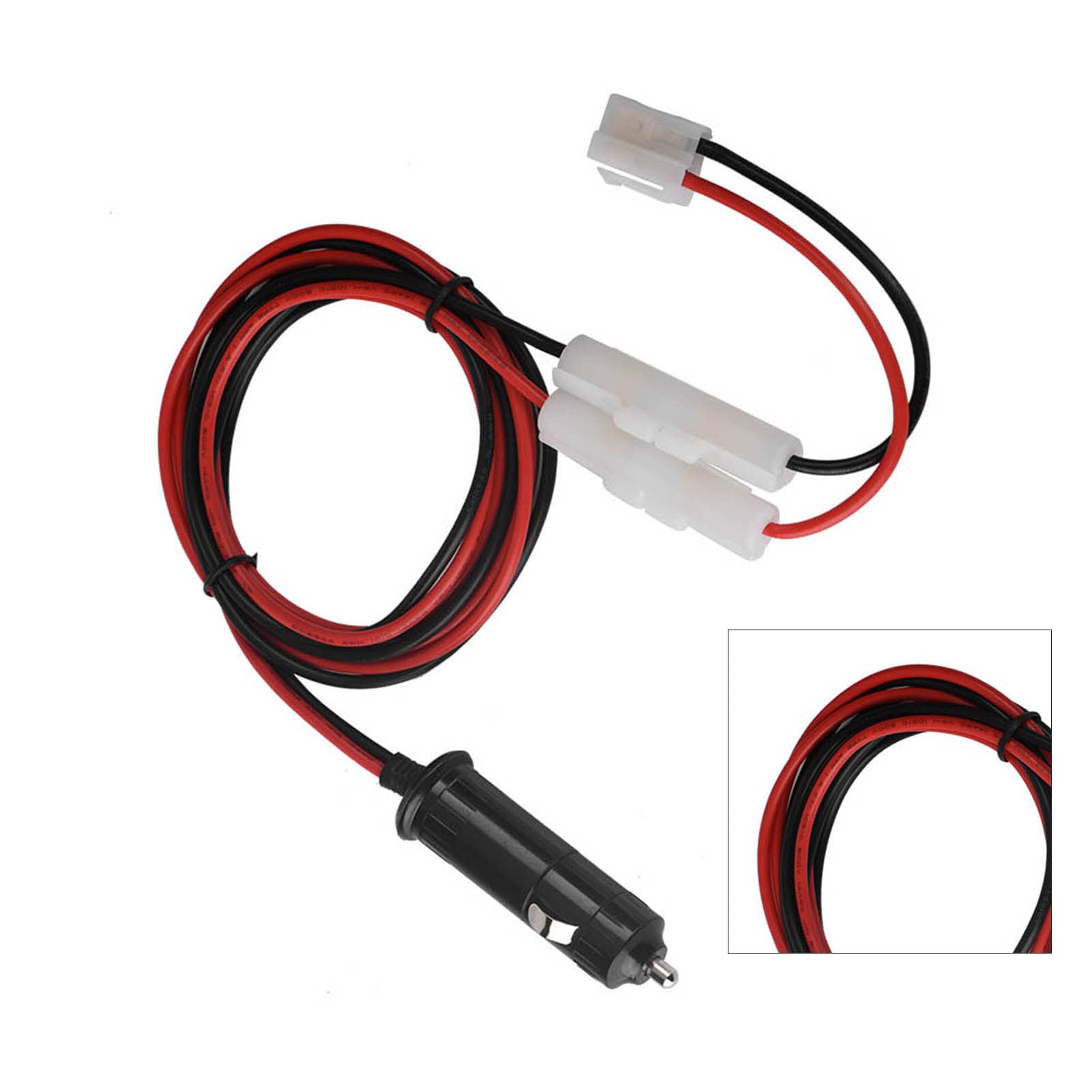 Universal Car Mobile Radio with Power Cable & Cigarette Lighter Adapter - T-Shaped Double Fuse Automotive Power Cord Kit for Vehicle Stereo Installation - Perfect for Truck, SUV and Car Audio Upgrades