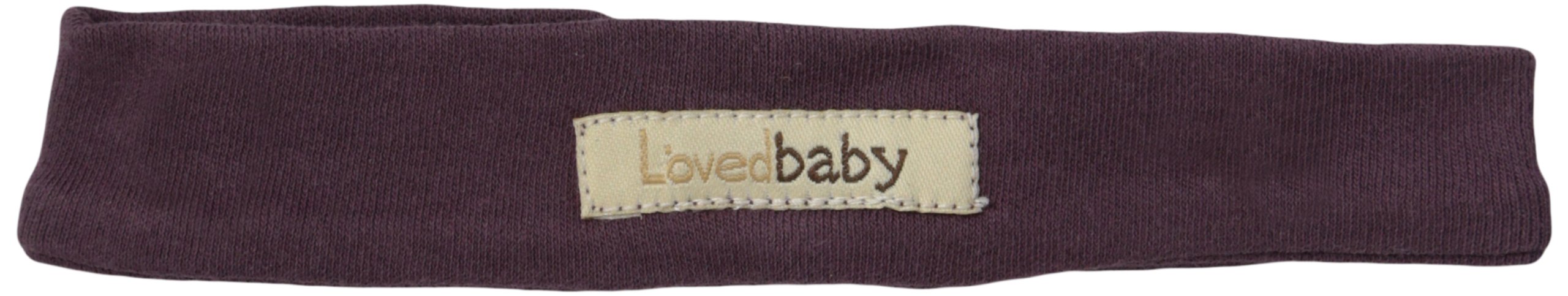 Organic Baby Headband for Newborn Girls 0-12 Months - Soft Cotton Hair Accessories for Infants (Eggplant Purple) | Perfect for Photography, Baptism, Birthday Parties & Daily Outfits