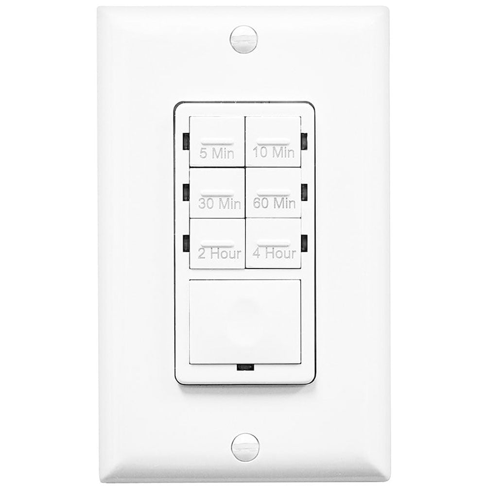 4 Hour 7 Button Preset Countdown Timer Switch - 1000W Heavy Duty White Electrical Timer for Home, Kitchen, Workshop & Office Appliances - Perfect for Lights, Fans, Coffee Makers & Holiday Decorations