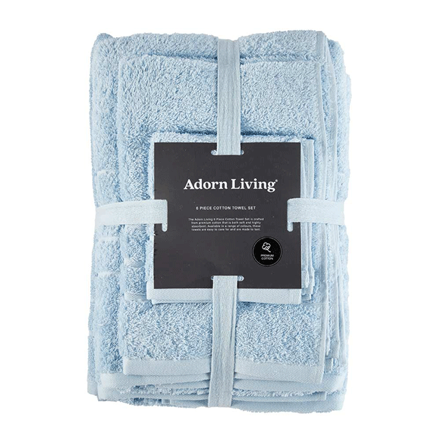 6-Piece Soft & Absorbent Cotton Towel Set - Bath, Beach, Gym & Spa Use - Premium Quality for Ultimate Comfort