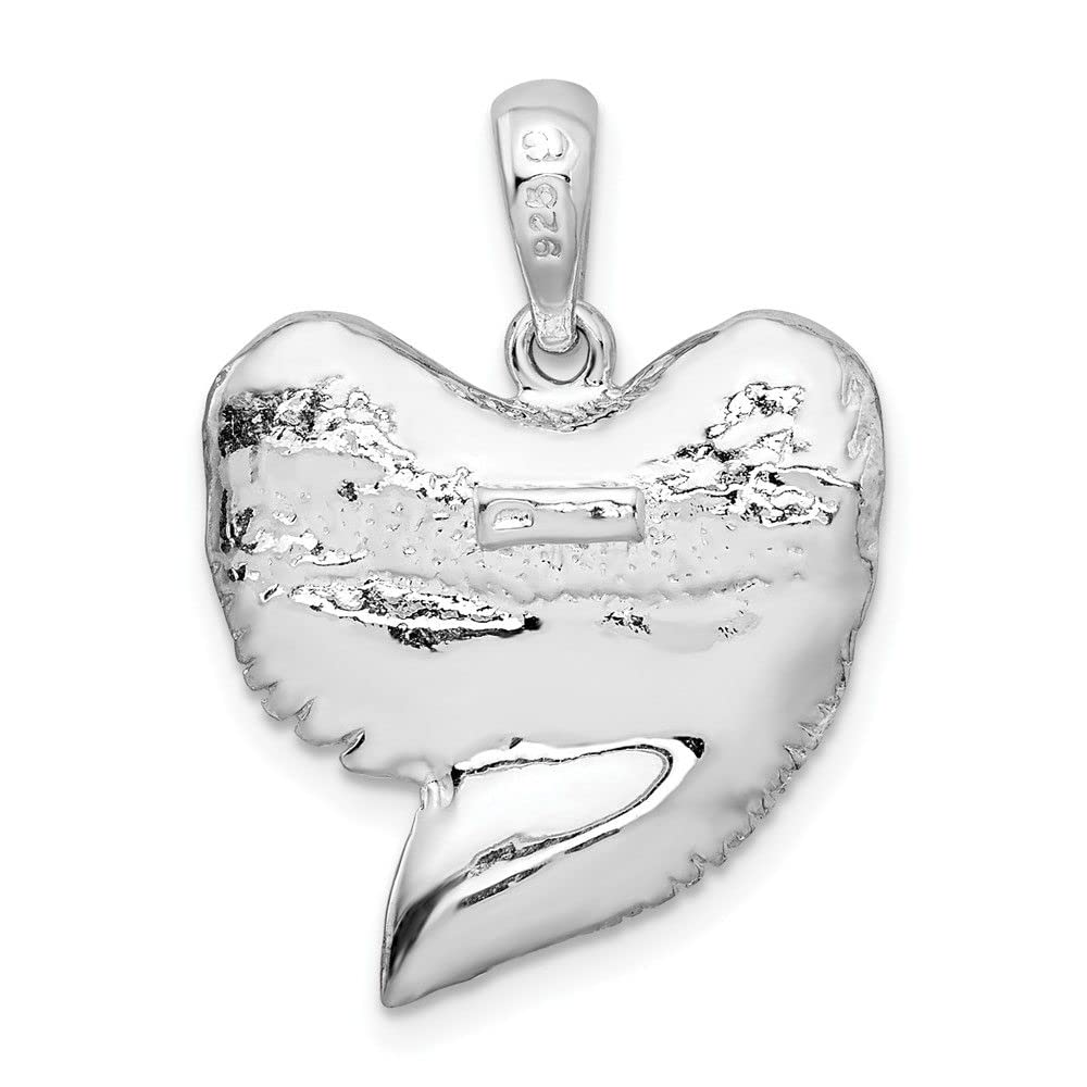 Sterling Silver Shark Tooth Pendant - Handcrafted Polished & Textured Jewelry for Men & Women | Perfect for Beach Outfits, Surfing Accessories & Boho Fashion