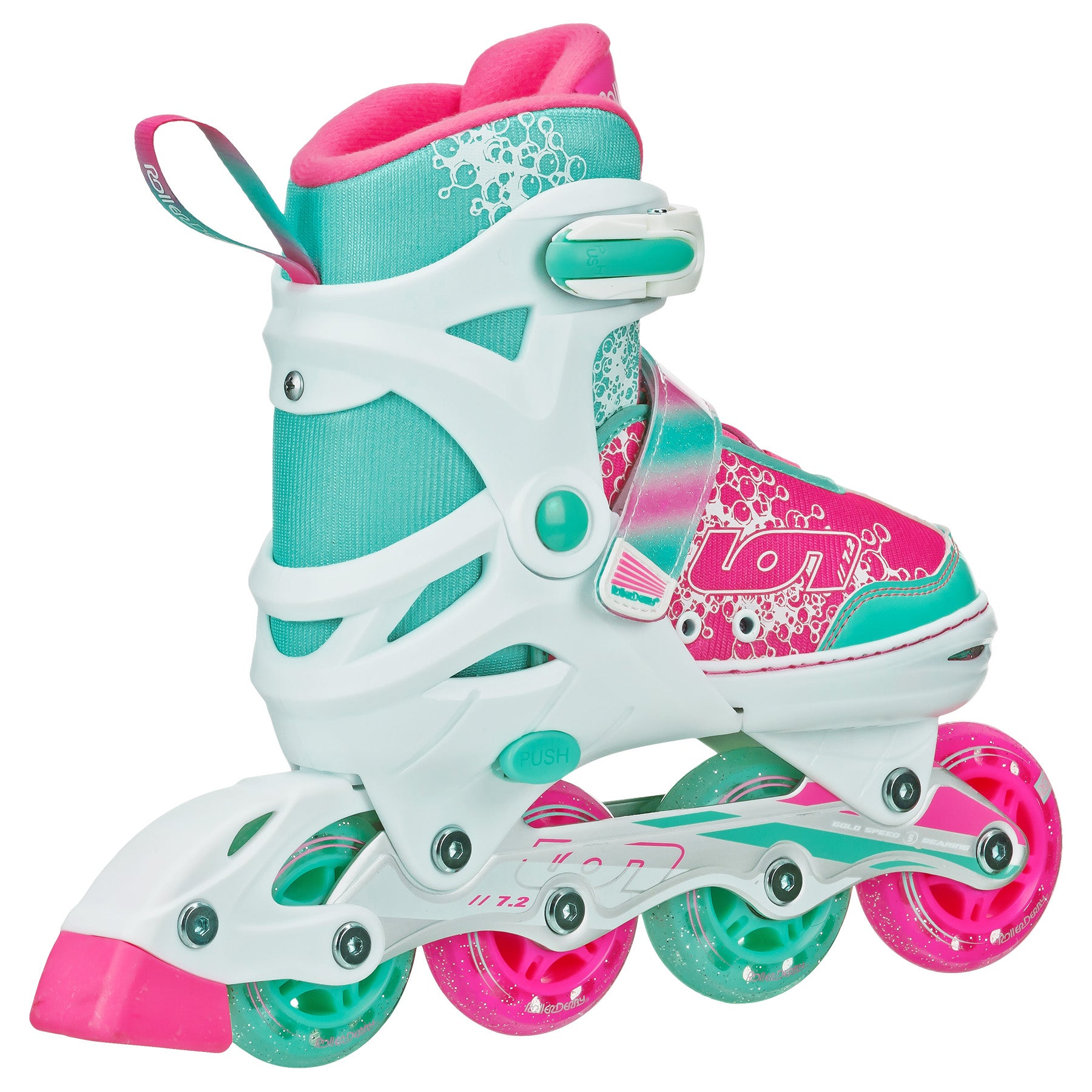 Ion 7.2 Adjustable Inline Skates for Girls - Lightweight Rollerblades with Comfortable Fit for Outdoor Skating, Fitness & Fun Activities