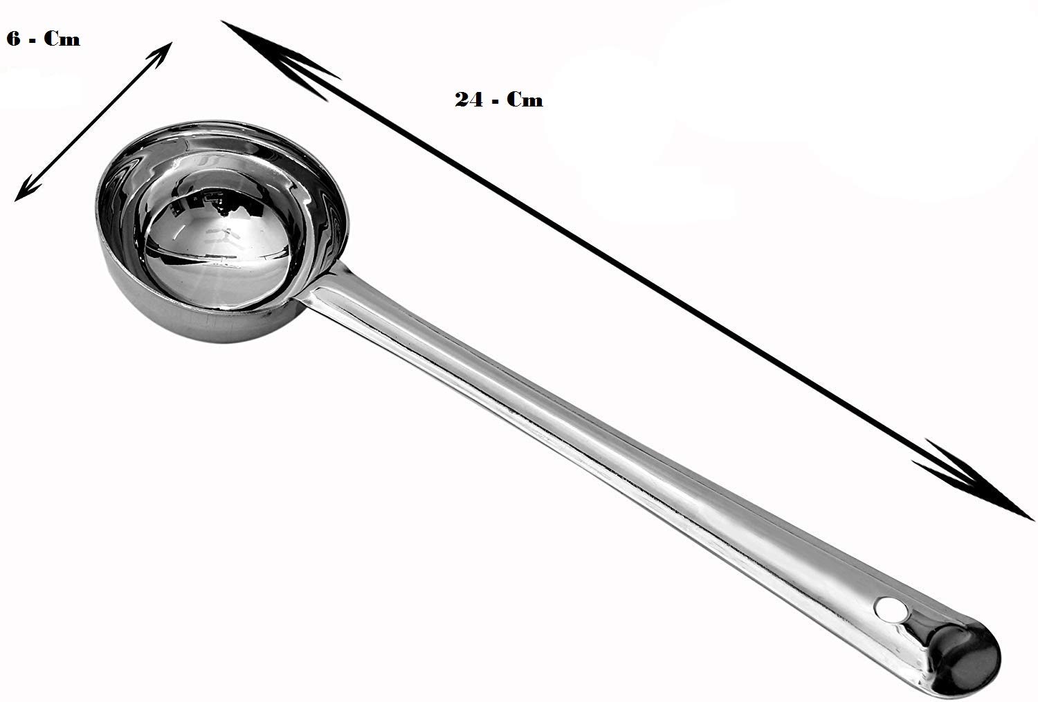 Premium Stainless Steel Cooking Ladle Set of 2 - 24cm Kitchen Utensils for Soup, Sauce & Stirring - Ideal for Home Chefs & Professional Kitchens
