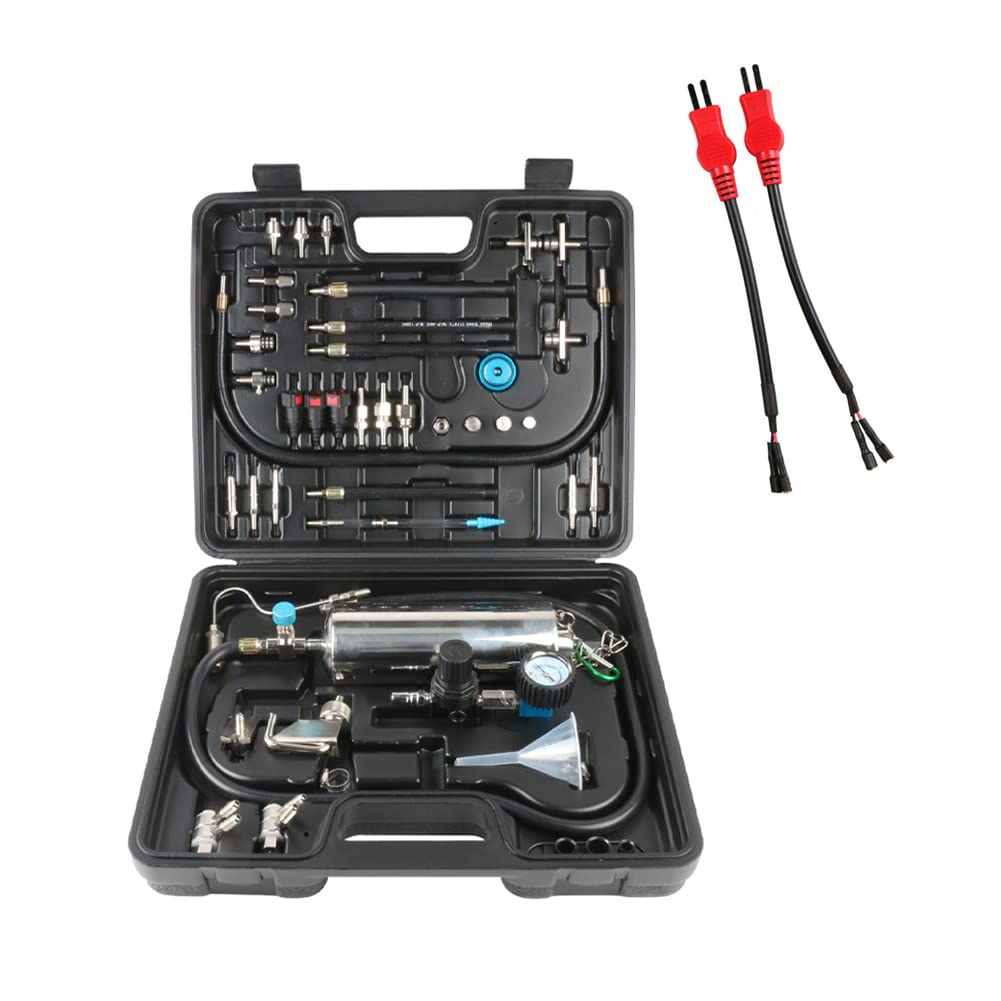 Premium Fuel Injector Cleaner Kit - 600ML 140PSI Portable Non-Dismantle Car Fuel System Cleaning Tool with Tester & Adapter Cables (CT-200 CT-150, 2pc/Batch) - Ideal for DIY Auto Maintenance & Engine Performance Restoration