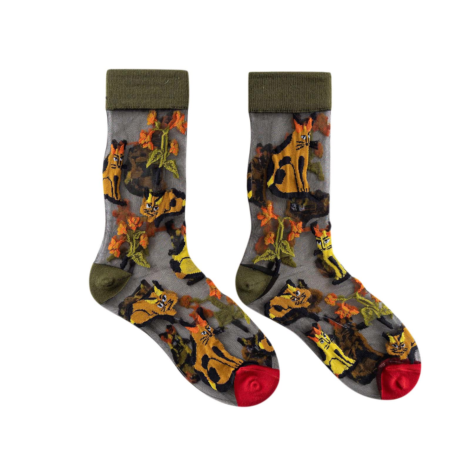 Trendy Floral Retro Socks for Women - Ultra Thin & Breathable Summer Socks - Perfect for Teens & Adults - Great for Casual Wear, Beach Outings & Fashion Styling