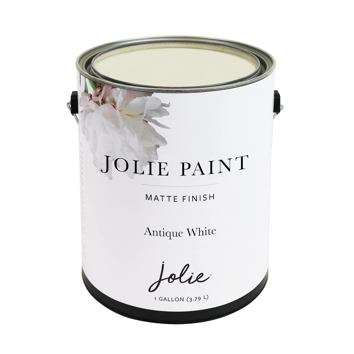 Jolie Paint - Matte Finish Water-Based Non-Toxic Paint for Furniture, Cabinets, Floors & Walls - Home Decor & DIY Projects - 1 Gallon, Antique White - Perfect for Refinishing, Upcycling & Interior Design