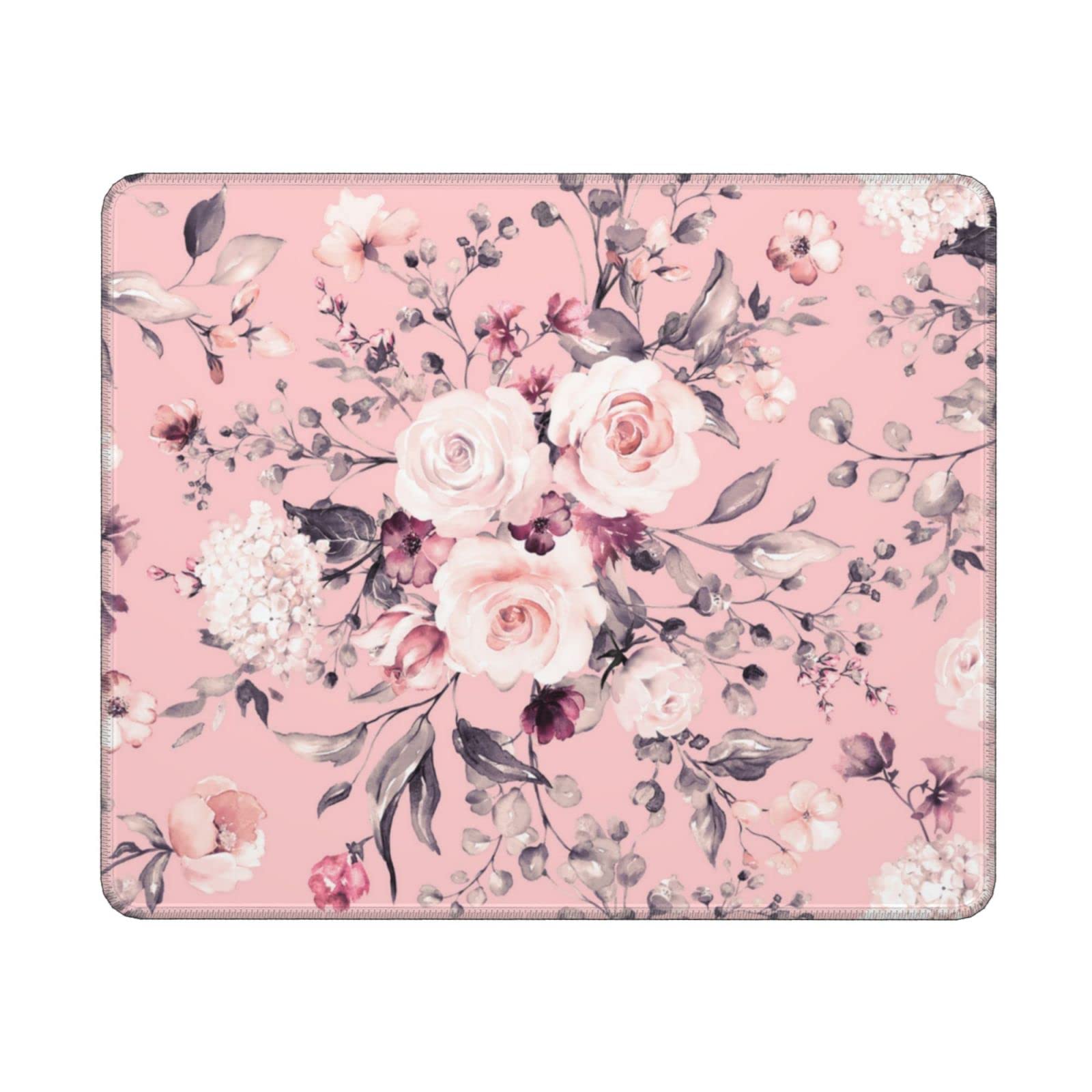 Personalized Rose Floral Small Mouse Pad - Non-Slip Rubber Base, Washable Office Desk Mat 10x12 inches for Laptop, Computer & Gaming Setup | Perfect for Home Office, Workstation & Gift Giving