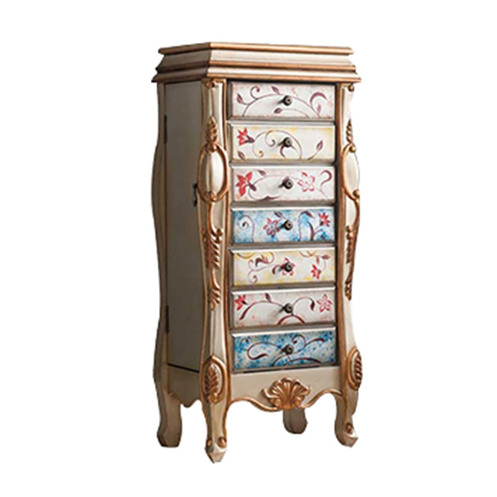7-Drawer Jewelry Cabinet with Mirror & Side Doors - Large Jewelry Organizer for Necklaces, Earrings & Accessories - Perfect for Bedroom, Closet & Dressing Room Storage