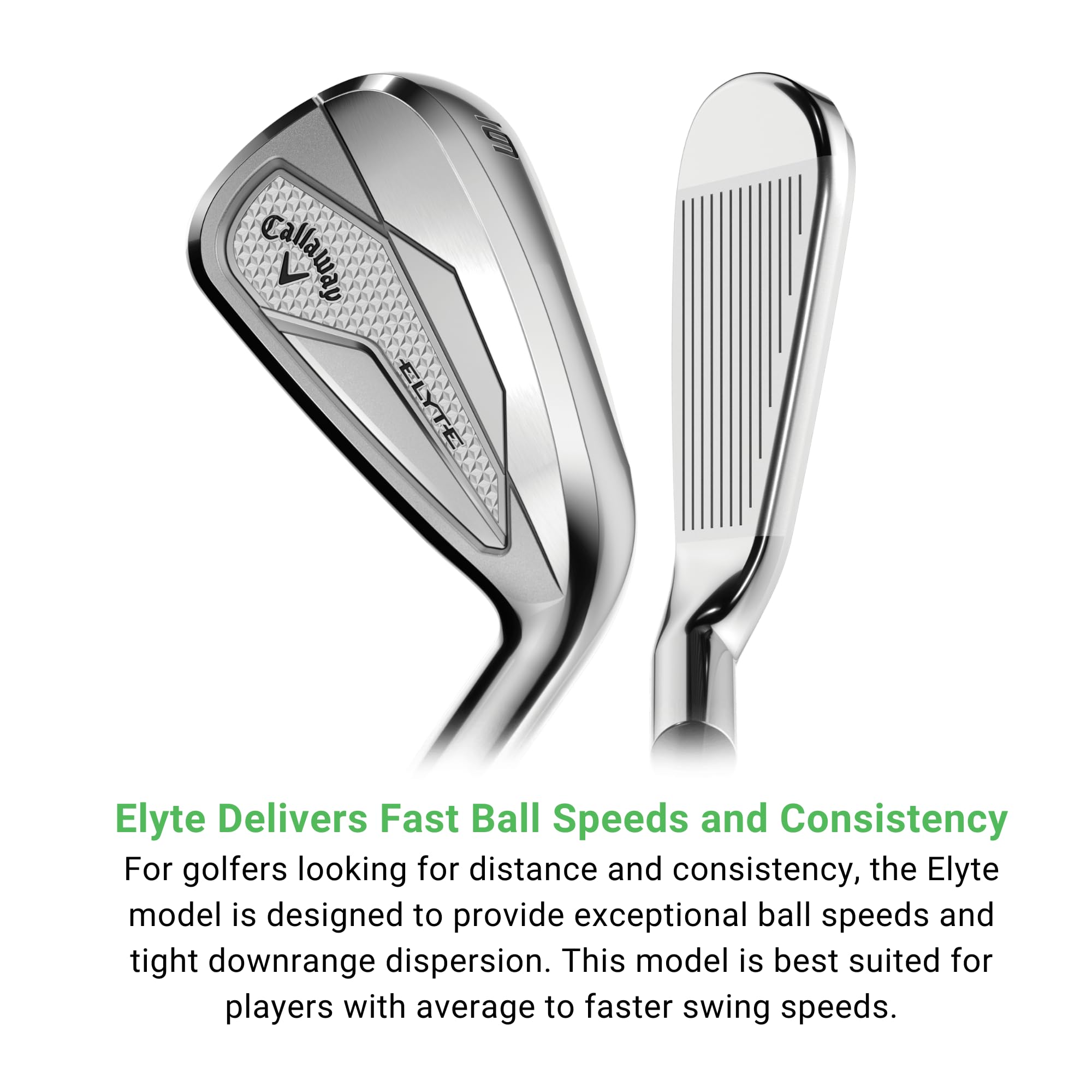 Callaway Golf Elyte Individual Iron - Premium Golf Club for Men & Women | Lightweight & Forgiving Design | Perfect for Beginners & High Handicappers | Ideal for Driving Range & Course Play