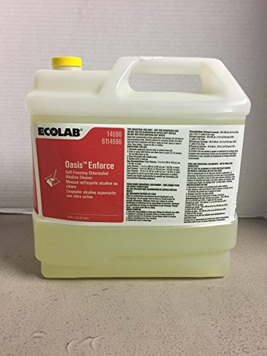 Ecolab Oasis Enforce Self-Foaming Chlorinated Alkaline Floor Cleaner - 2.5 Gallon (Pack of 1) | Heavy-Duty Commercial & Industrial Floor Cleaner | Ideal for Restaurants, Hospitals, and Warehouses