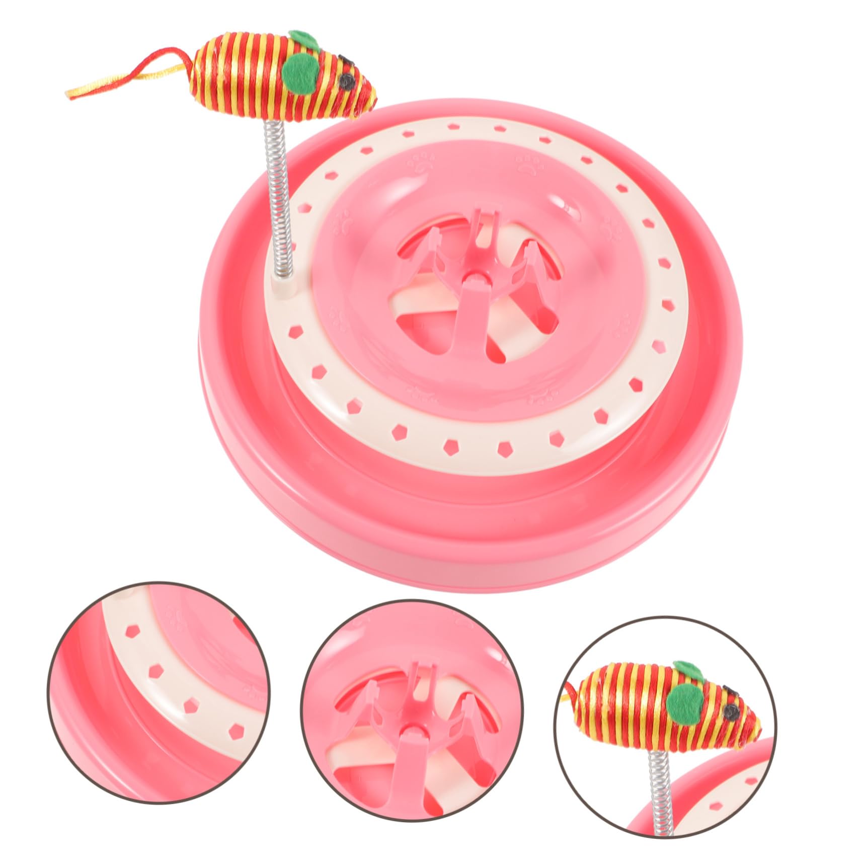 Balacoo Automatic Rotating Cat Toy - Interactive Spring Teaser Toy with Roller & Balance Game for Kittens - Fun Indoor Play for Active Cats