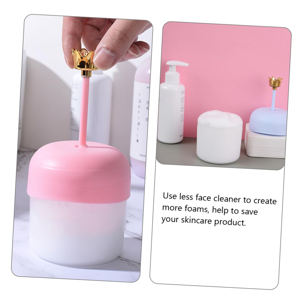 Healeved 4Pcs Facial Bubble Foam Maker Set - Deep Cleansing Foaming Cups for Women, Gentle Skin Care Bubble Maker Device - Perfect for Spa, Home Facial & Daily Skincare Routine