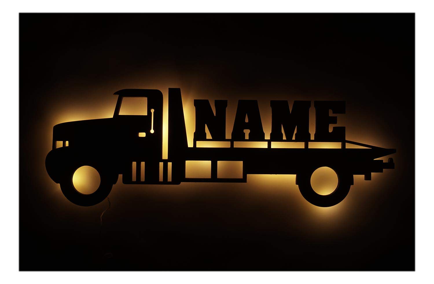 Custom Truck Name LED Night Light - Personalized Truck Decor for Home, Office & Bedroom - Perfect Gift for Truck Lovers & Truckers