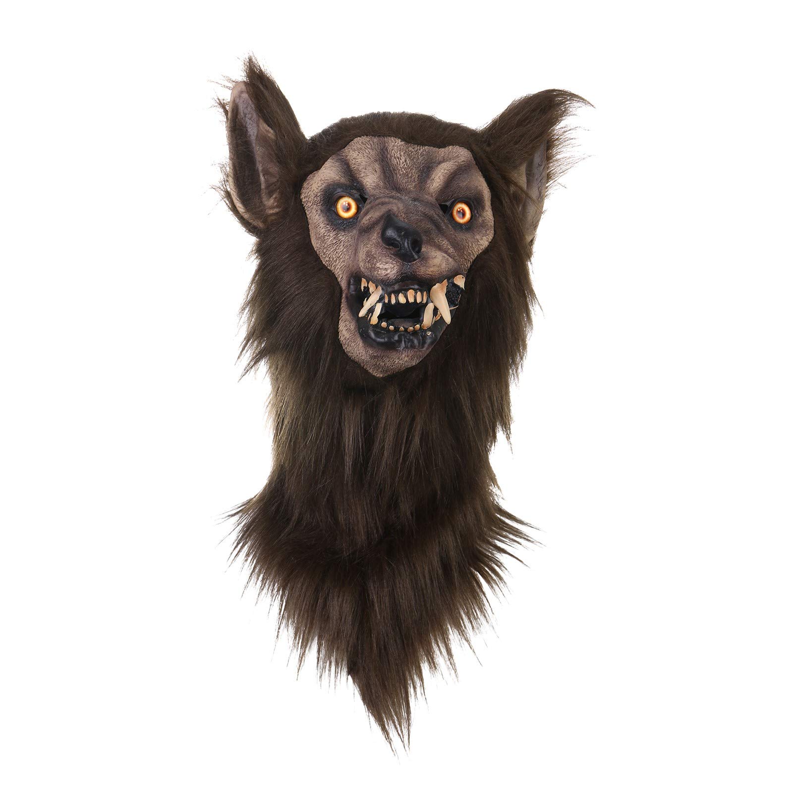Werewolf Mask for Adults - Realistic Wolf Costume Headwear for Halloween, Cosplay & Costume Parties - Black One Size - Perfect for Horror Events, Themed Parties & Scary Movie Nights