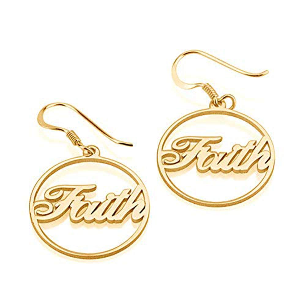 Custom 925 Sterling Silver Gold Plated Personalized Name Hoop Earrings - Engraved with Any Name - Perfect for Gifts, Anniversaries & Special Occasions