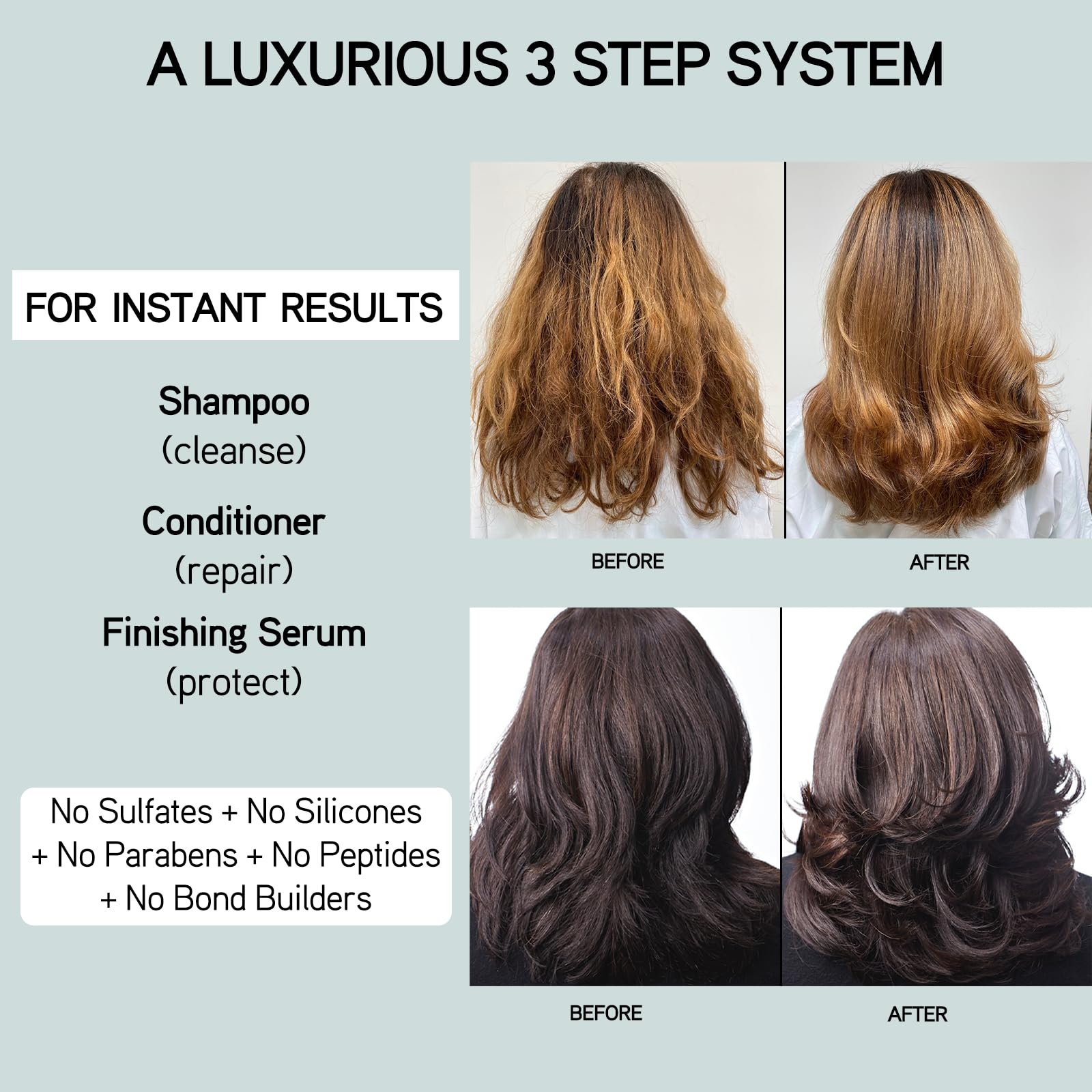 ILES FORMULA Haute Performance Shampoo & Conditioner Set with Scalp & Hair Rejuvenating Booster - Deep Cleansing, Detangling, Stops Breakage, Reduces Hair Loss & Promotes Growth | For Damaged, Dry Hair & Scalp Care at Home or Salon