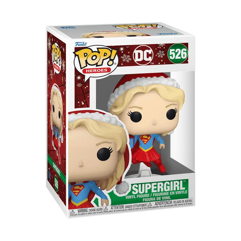 Funko POP! Holiday DC SuperGirl Action Figure - Collectible Vinyl Toy for Christmas Decor & DC Comics Fans - Perfect for Gifts, Display & Superhero Collections