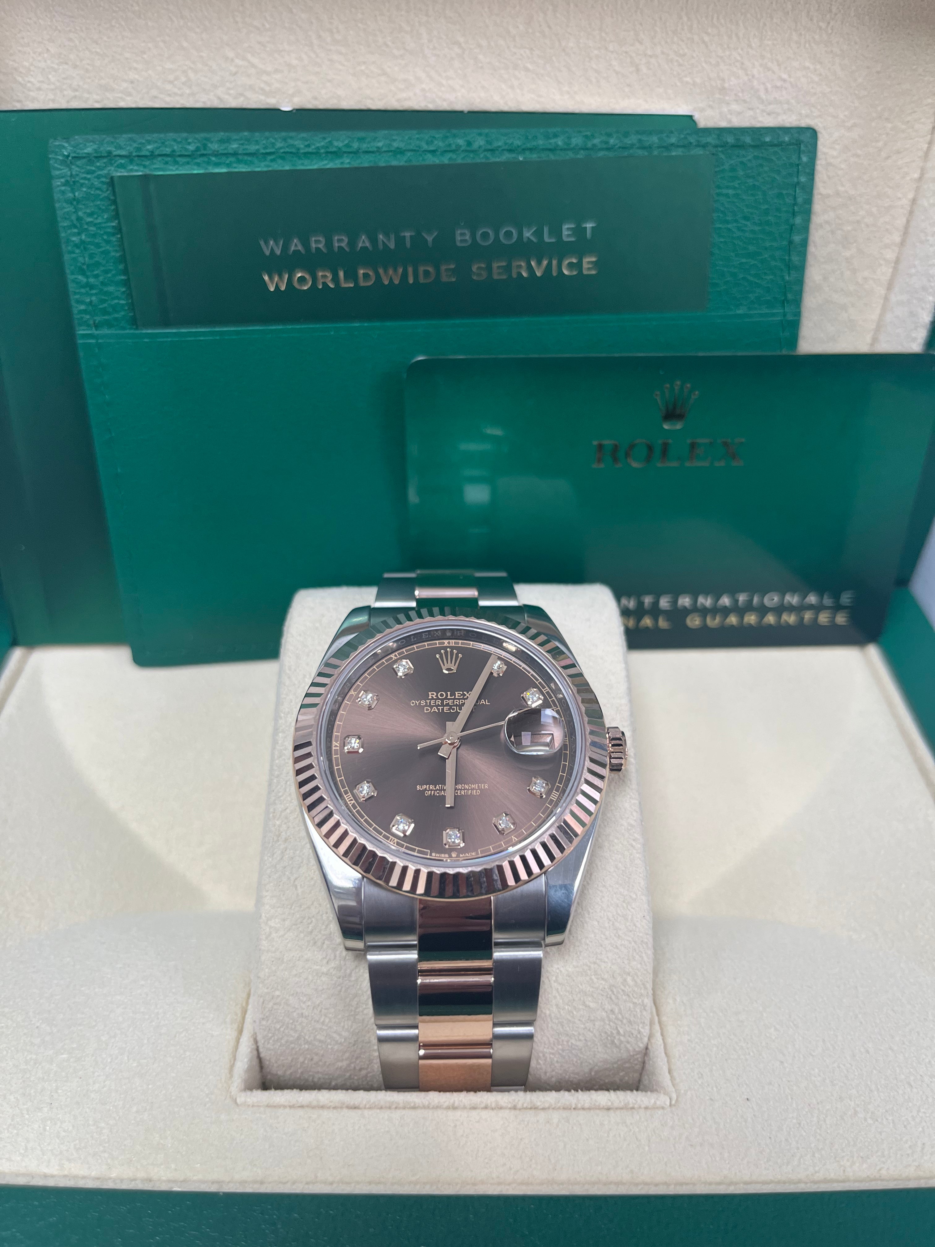 Rolex Datejust 41 Men's Watch - Stainless Steel & Everose Gold, Chocolate Diamond Dial, Oyster Bracelet Ref.126331 | Luxury Dress Watch for Business & Formal Occasions