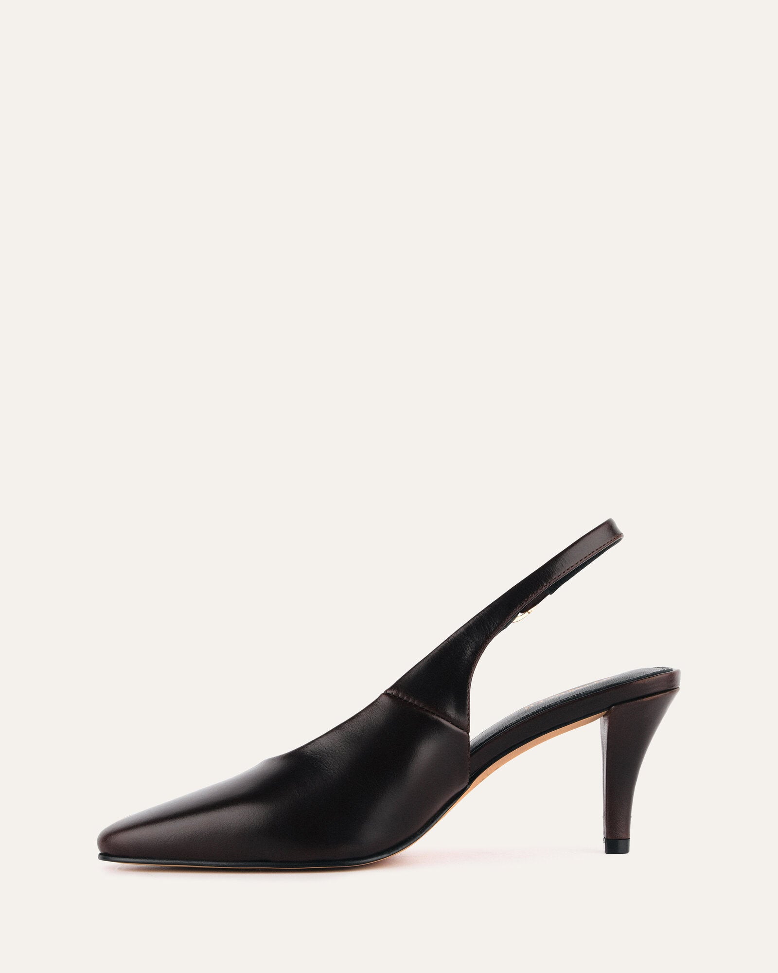 Justine Mid Heel Espresso Leather Women's Shoes - Comfortable & Stylish for Work, Office & Casual Wear