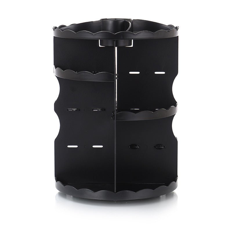 360 Degree Rotating Makeup Organizer - Large Capacity Cosmetic Storage Case with Mirror | Perfect for Vanity, Bathroom & Travel Organization (Model 9006)