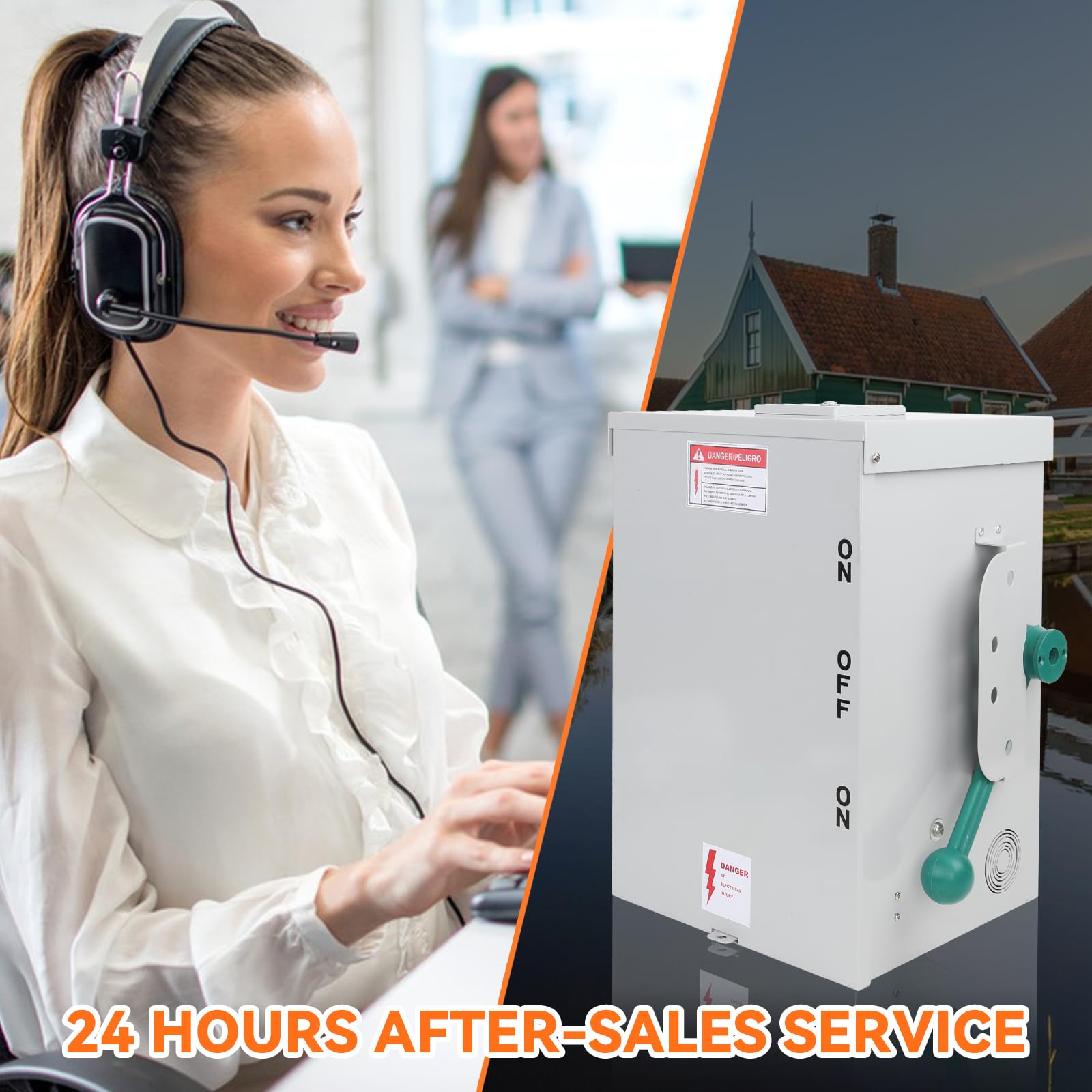 200A Generator Transfer Switch, 48000W Heavy-Duty Double-Throw Safety Switch, 120/240V Manual Transfer Switch with Enhanced Stability, NEMA 3R Rated for Outdoor & Indoor Use - Ideal for Home Backup Power, Emergency Power Transfer, and RV Power Switching