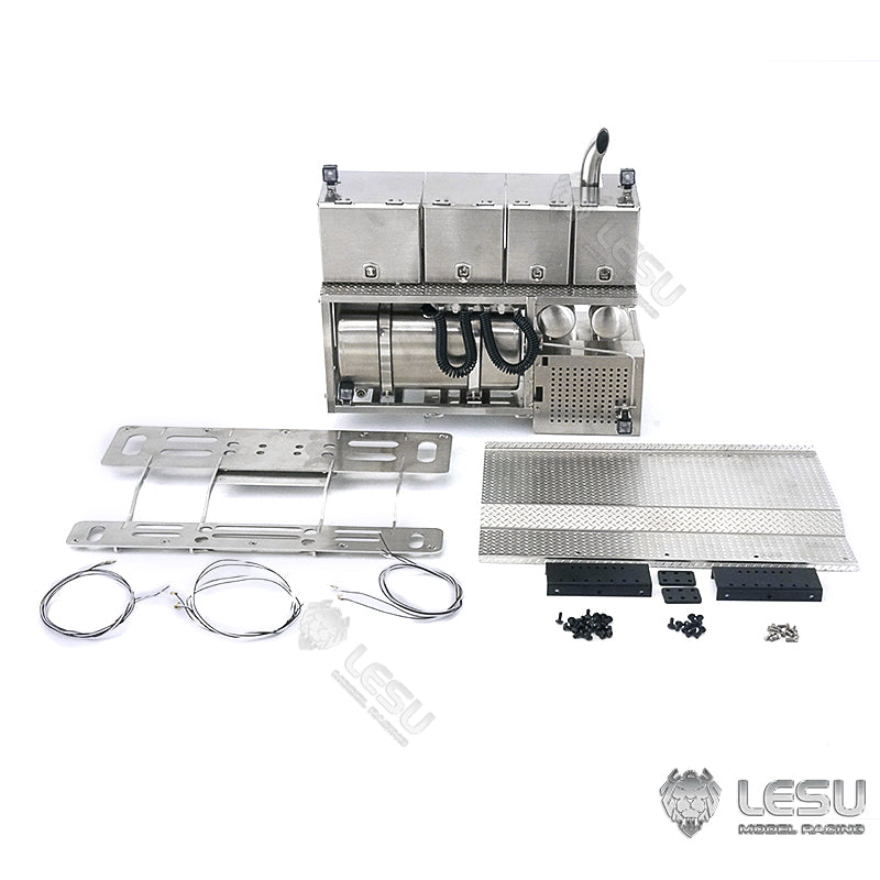 1/14 LESU RC Tractor Truck - 6x6 Metal Remote Control Vehicle with 3-Speed Transmission, 3363 Assembled Chassis, Motor & Servo - DIY Car Model for Off-Road Adventure & Collectors