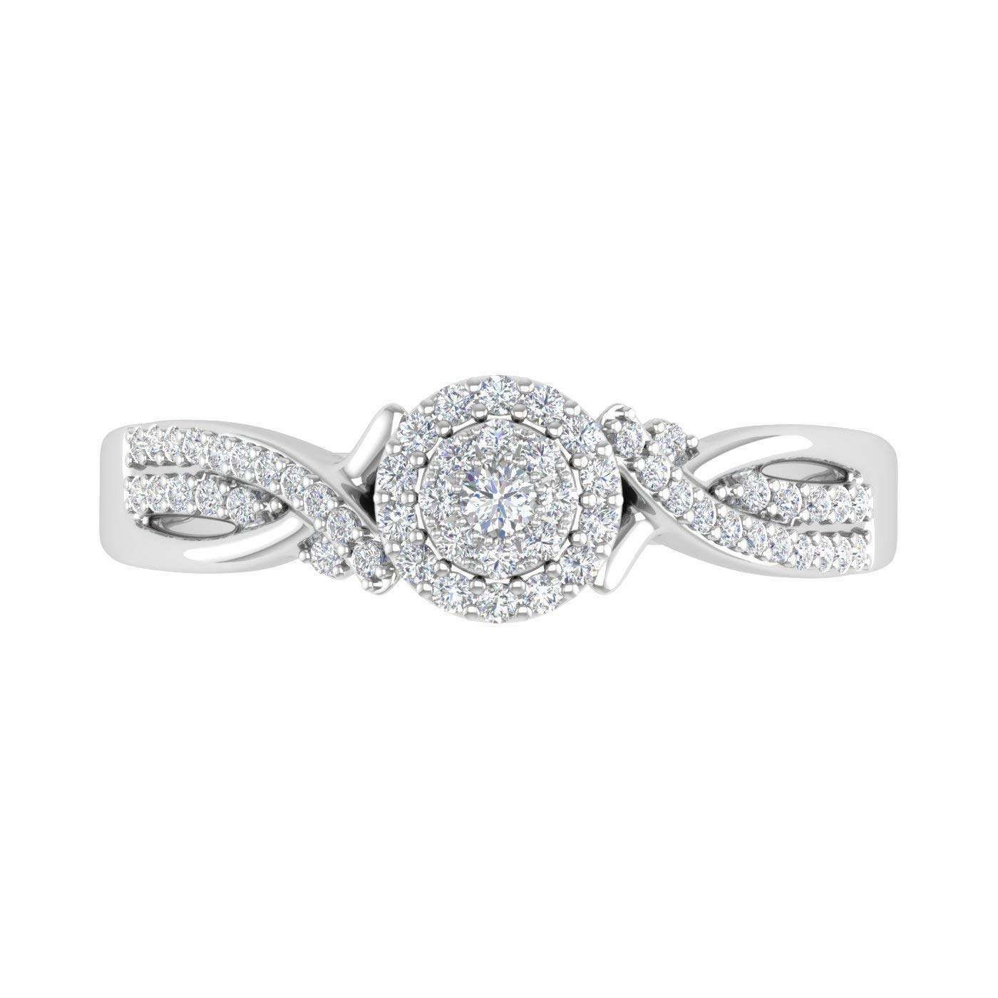1/4 Carat Round Diamond Engagement Ring in 10K Gold - FINEROCK Classic Solitaire Wedding Band for Women, Perfect for Proposals, Anniversaries & Romantic Occasions