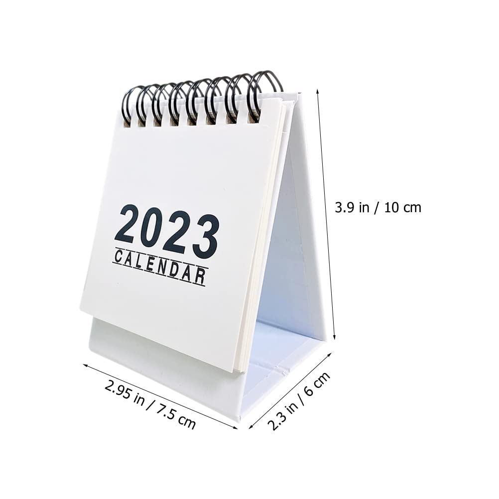 TOYANDONA 2023 Mini Desk & Wall Calendar - Standing Flip Planner for Daily Scheduling & Organization (White) | Perfect for Home, Office & School Planning
