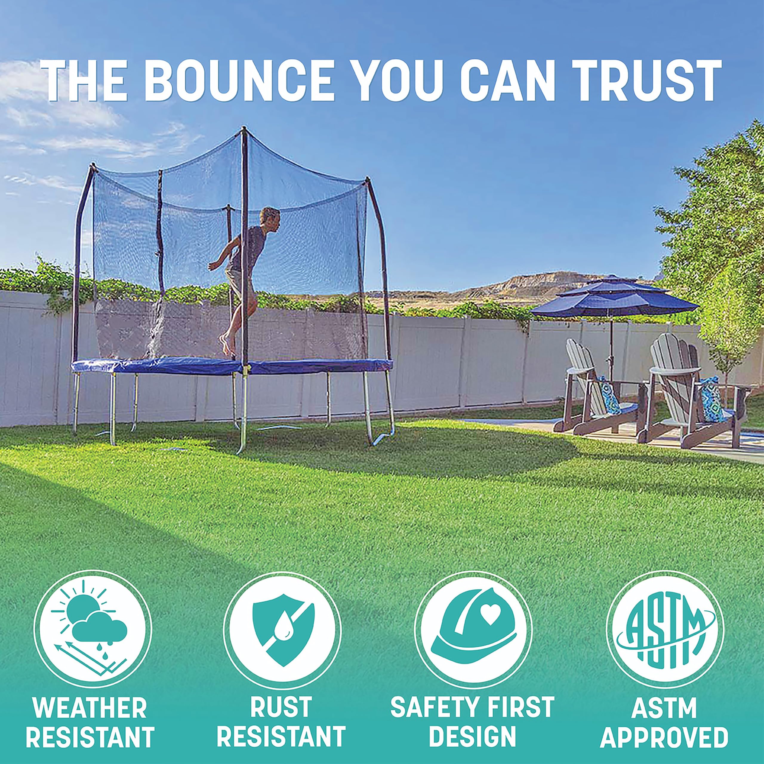 Skywalker Trampolines 10-Foot Round Trampoline with Safety Enclosure & Springs - Perfect for Backyard Fun, Kids Outdoor Play, and Family Fitness Activities