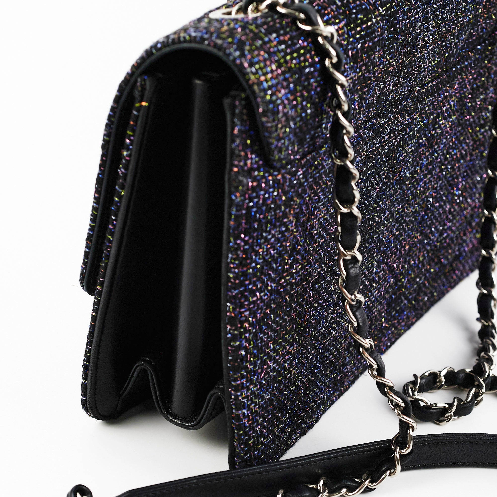 Chanel Seasonal Tweed Black Flap Bag - Luxury Designer Handbag for Women | Perfect for Parties, Weddings & Special Occasions