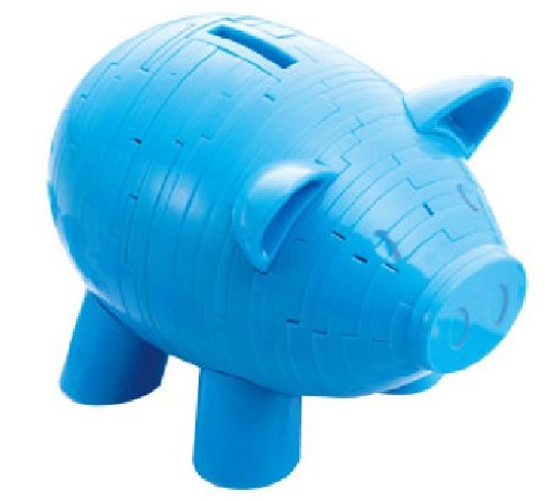 Premium 3D Crystal Puzzle - Piggy Bank Brain Teaser Game, Blue (Japan Import) - Fun Gift for Kids & Adults, Perfect for Family Game Nights & Stress Relief