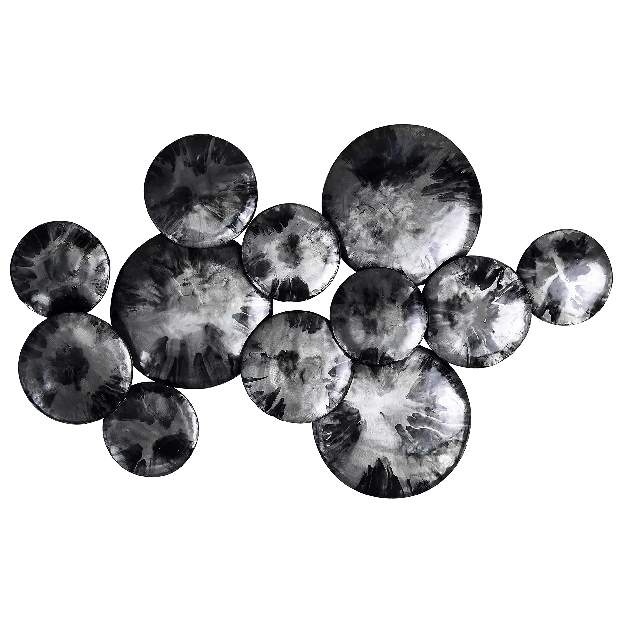 Empire Art Direct Obsidian Wall Art - Hand Painted Etched Metal Wall Sculpture - Ready to Hang - Modern Home Decor for Living Room, Bedroom & Office - Black - Perfect for Contemporary Spaces & Gift Giving