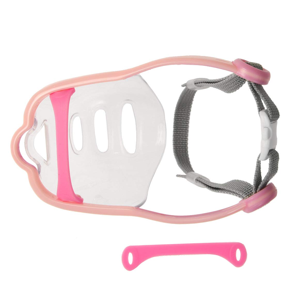 Soft Dog Muzzle Cover for Small Dogs - Breathable & Adjustable Overhead Strap - Prevents Biting & Chewing While Allowing Drinking - Comfortable & Flexible Design (Pink, Medium) - Perfect for Grooming, Vet Visits & Training Sessions