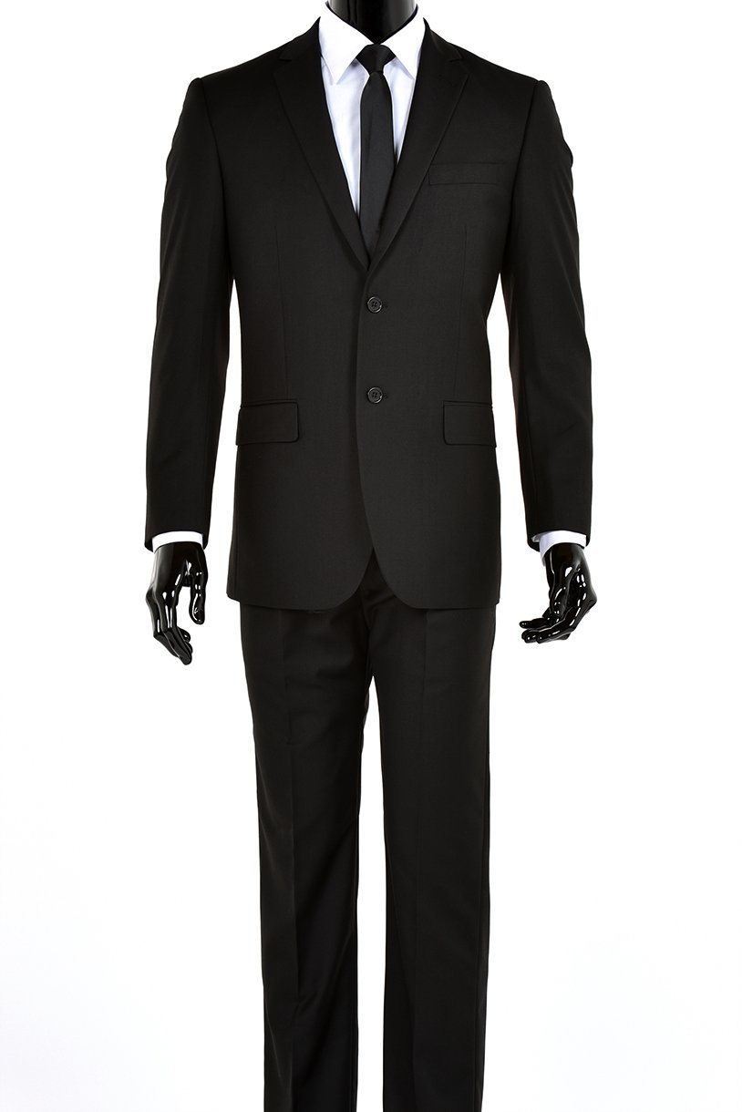 Stylish Black Solid Men's Suit - Premium Formal Wear for Business Meetings, Weddings & Special Occasions