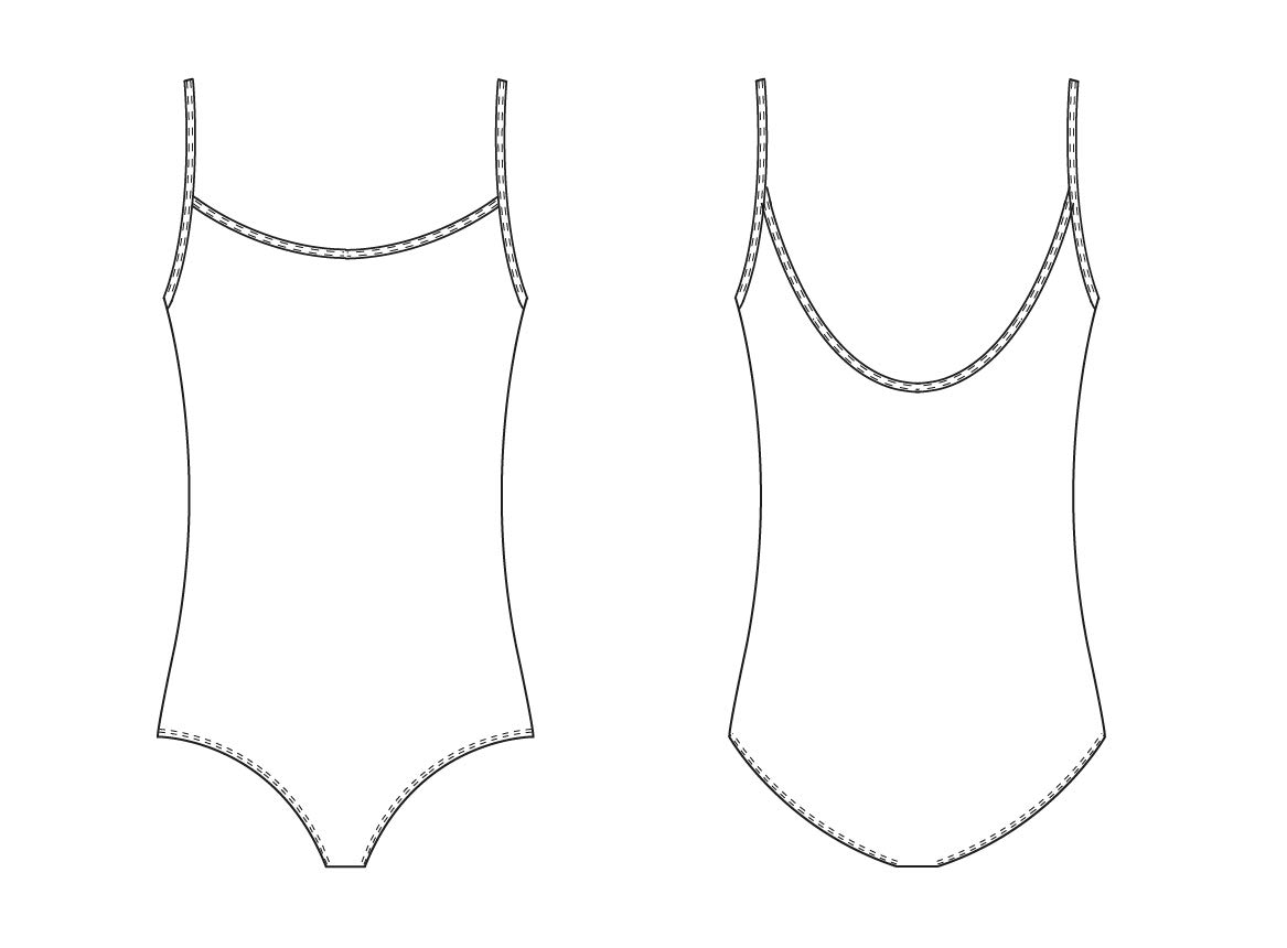 Bloch Dance Girls Plie Mid-High Back Scoop Front Camisole Leotard for Ballet Class, Recital & Practice