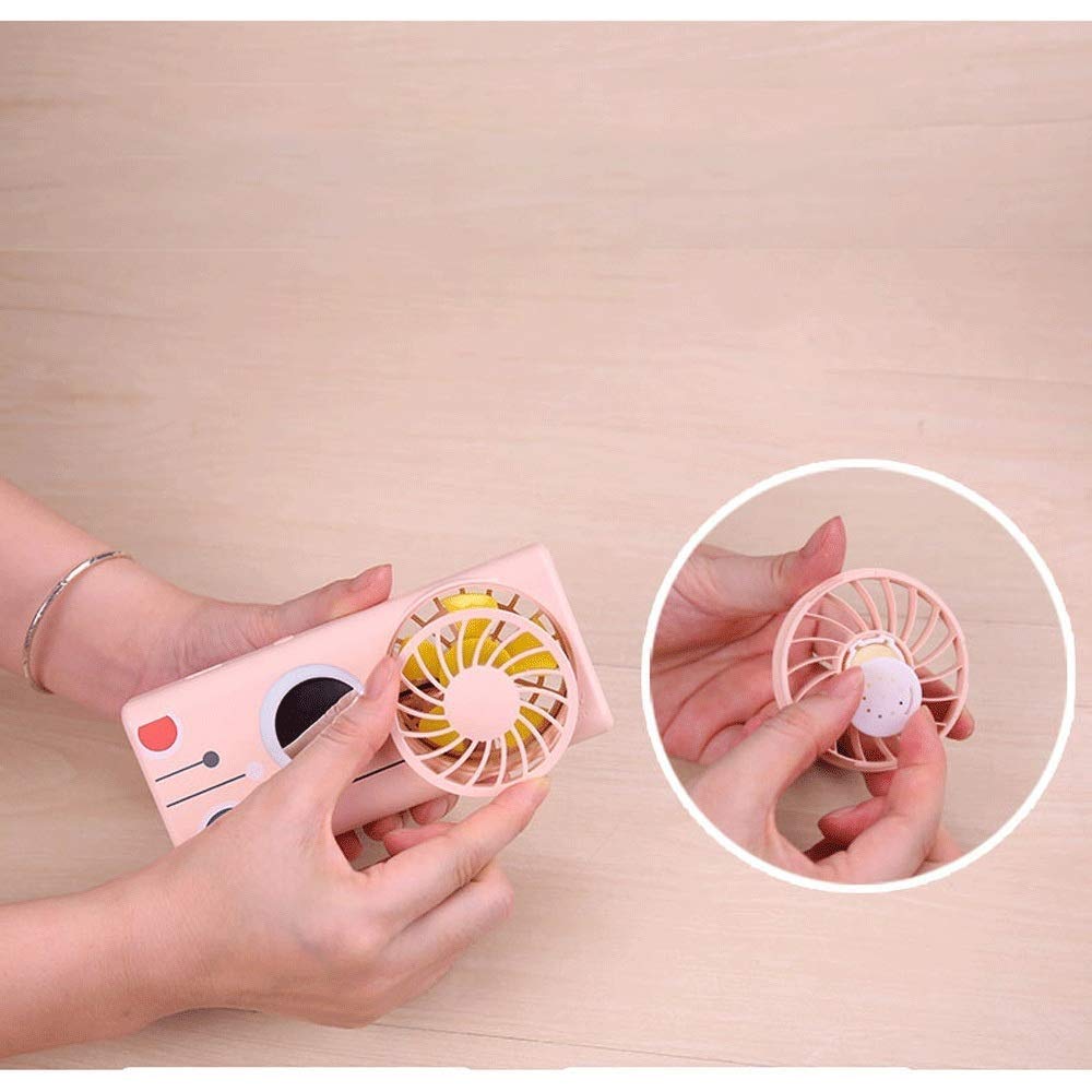Portable Mini USB Personal Fan - Handheld Cooling Blower for Eyelash Extensions, Travel, Home & Office Use - Compact Air Conditioner Alternative (Pink) | Perfect for Makeup Artists, Commuters & Desk Workers