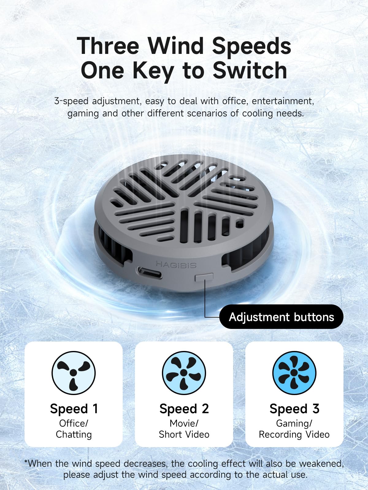 Hagibis Magnetic Phone Cooler - Ultra Thin Portable Cooling Fan for iPhone 16/15 Pro Max, MagSafe, iPad Pro & Android Tablets | Lightweight Phone Radiator | Perfect for Gaming, Streaming & Overheating Protection (Grey)