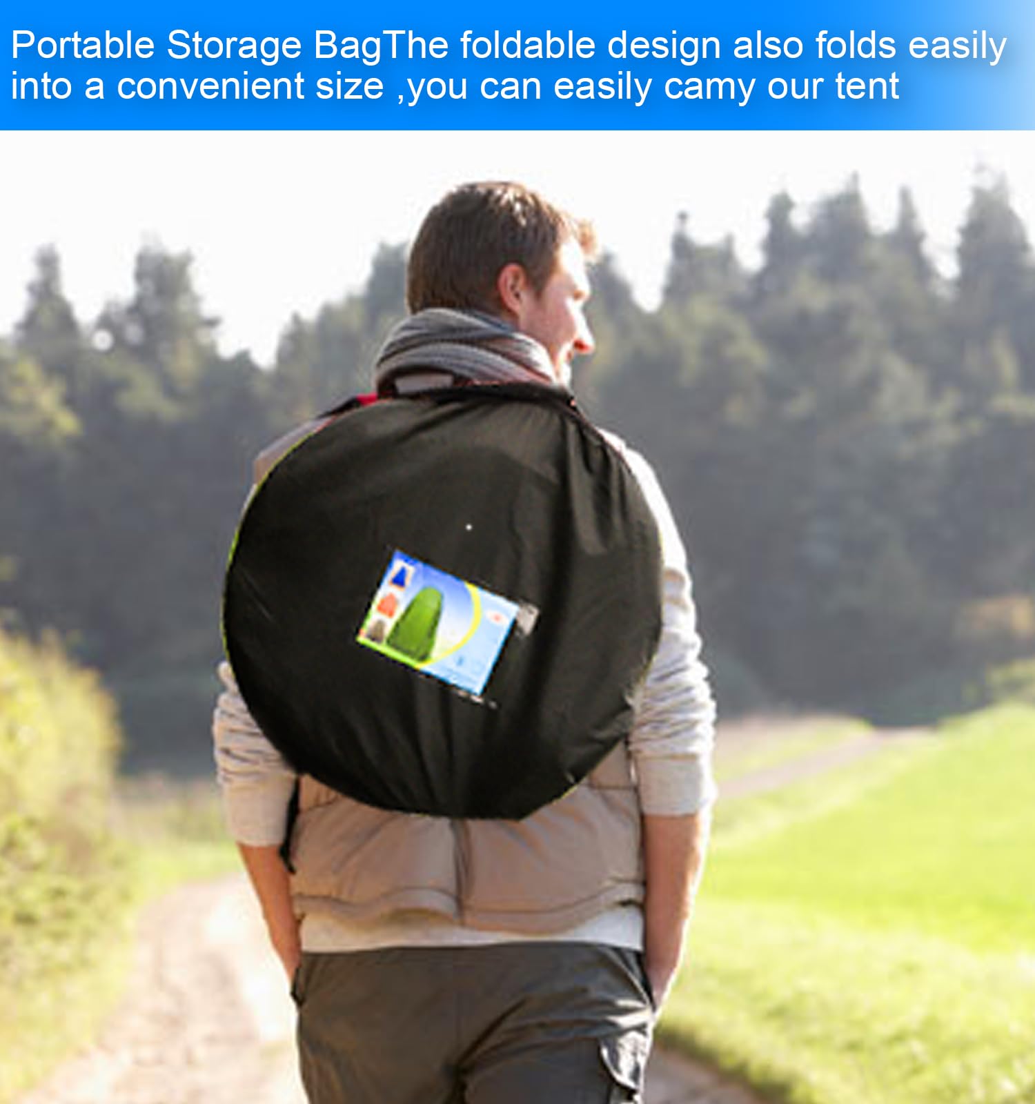Portable Pop Up Privacy Tent for Camping - Instant Outdoor Shower Toilet Changing Room with Carrying Bag | Waterproof Rain Shelter for Hiking, Beach, Picnic & Fishing | Dressing Room & Emergency Shelter