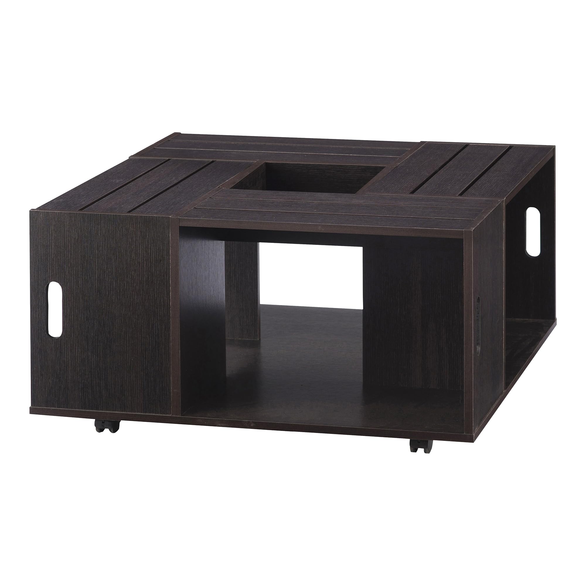 Premium Brunelle Coffee Table - Espresso Finish, Modern Living Room Furniture for Home & Office Use | Durable & Stylish Centerpiece for Relaxing, Entertaining, and Decorating Spaces