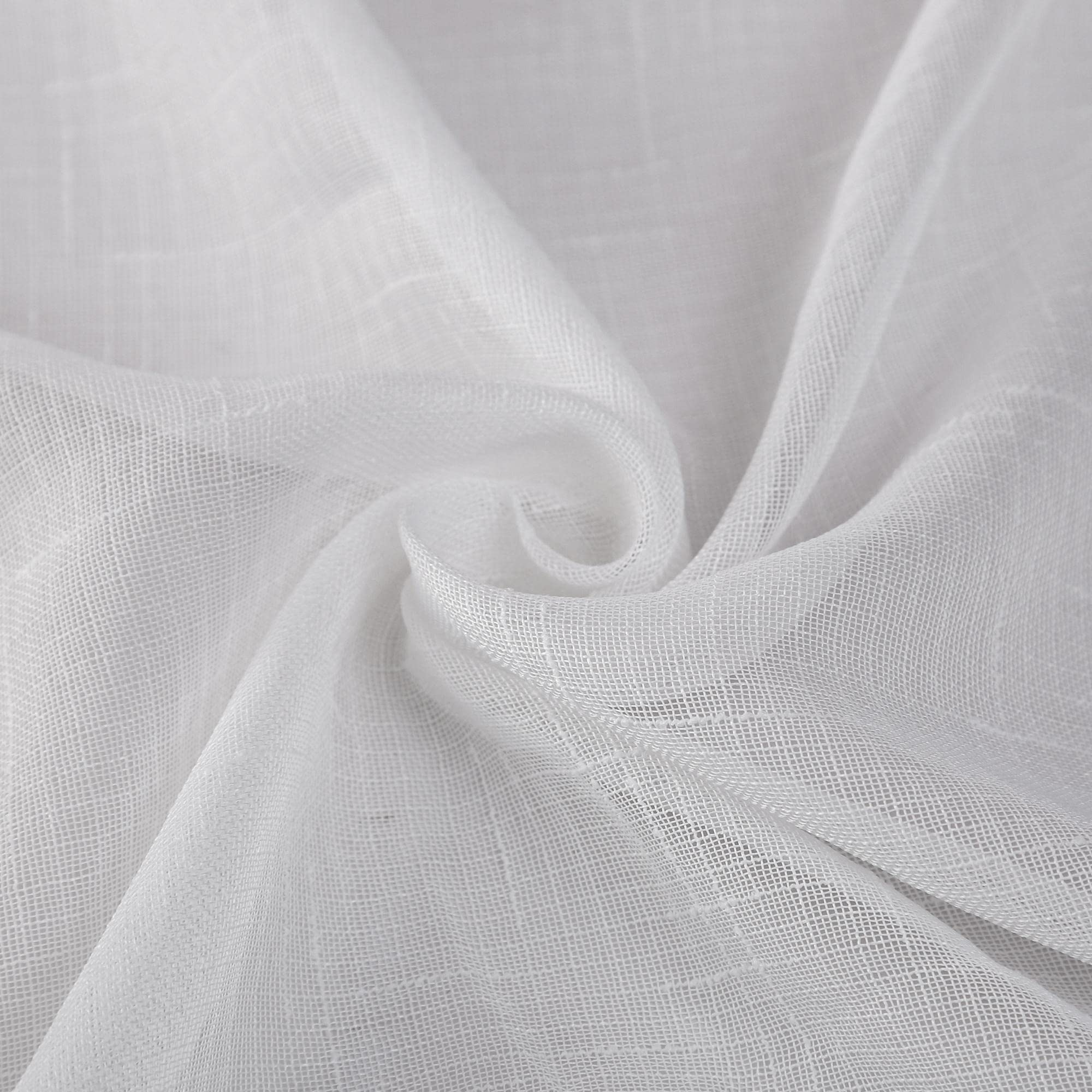 Elegant White Pinch Pleat Sheer Voile Curtain Panels - 84