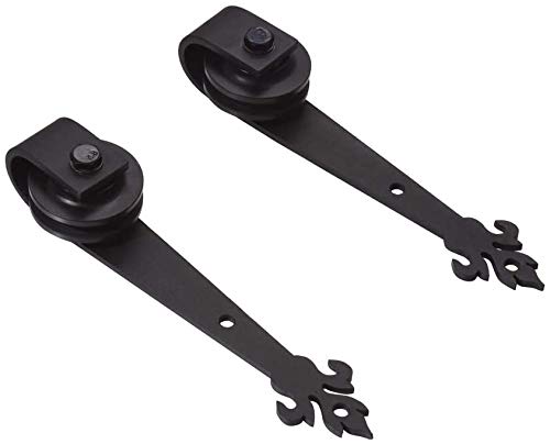 Heavy Duty Sliding Barn Door Hardware Kit 10.5FT/320CM with Industrial Handle - Single Wooden Door System for Doors Up to 63