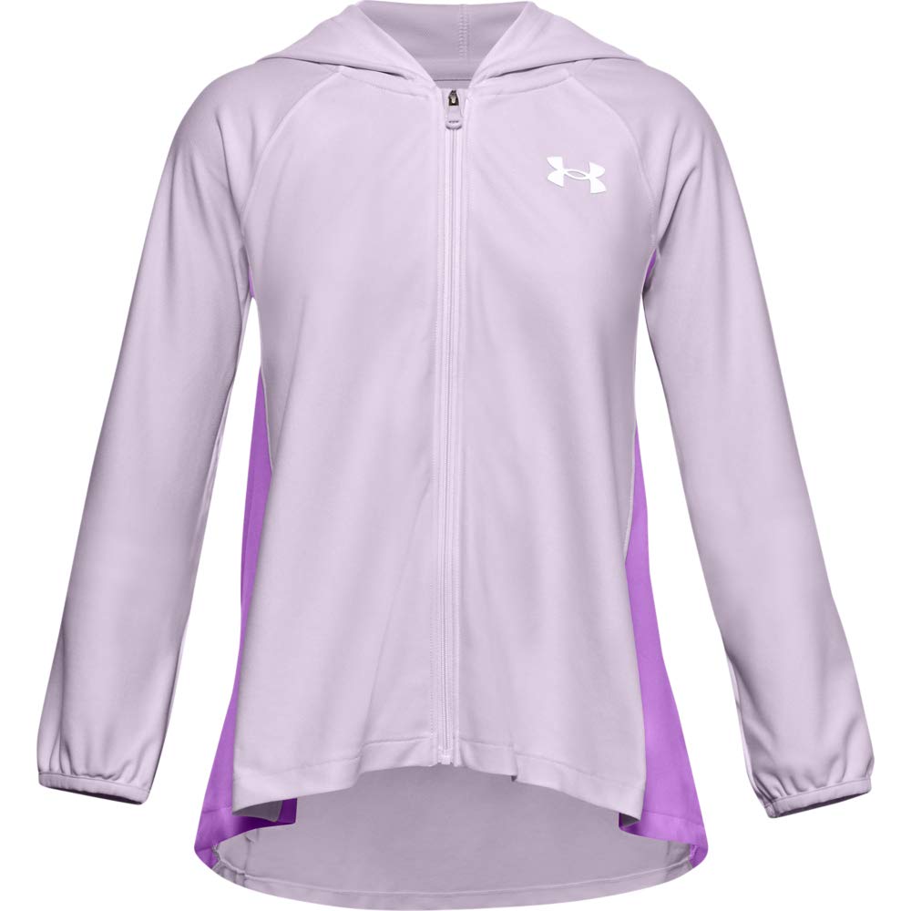 Under Armour Girls' Play Up Knit Full Zip Hoodie - Lightweight Athletic Jacket for Running & Training | Comfortable Kids Sports Outerwear for School & Playground Activities