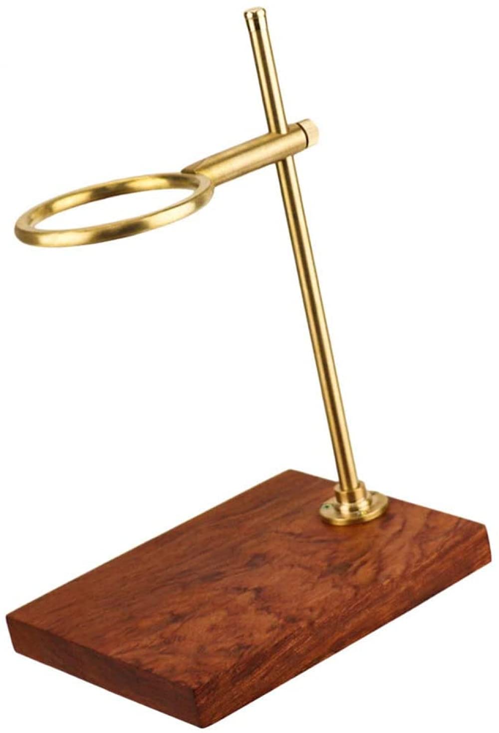 Adjustable Coffee Dripper Holder - Manual Wooden Filter Cup Stand with Light Brown Gold Finish | Perfect for Pour Over Coffee, Chemex & Drip Brewing at Home or Cafe