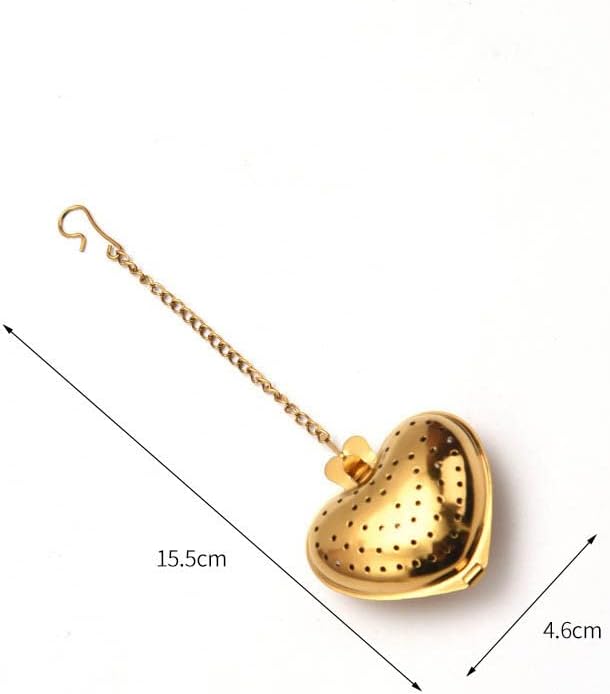 Stainless Steel Heart Tea Infuser - Reusable Loose Leaf Tea Strainer for Hot & Iced Tea | Perfect for Tea Lovers, Home & Office Use, Gift Ideas