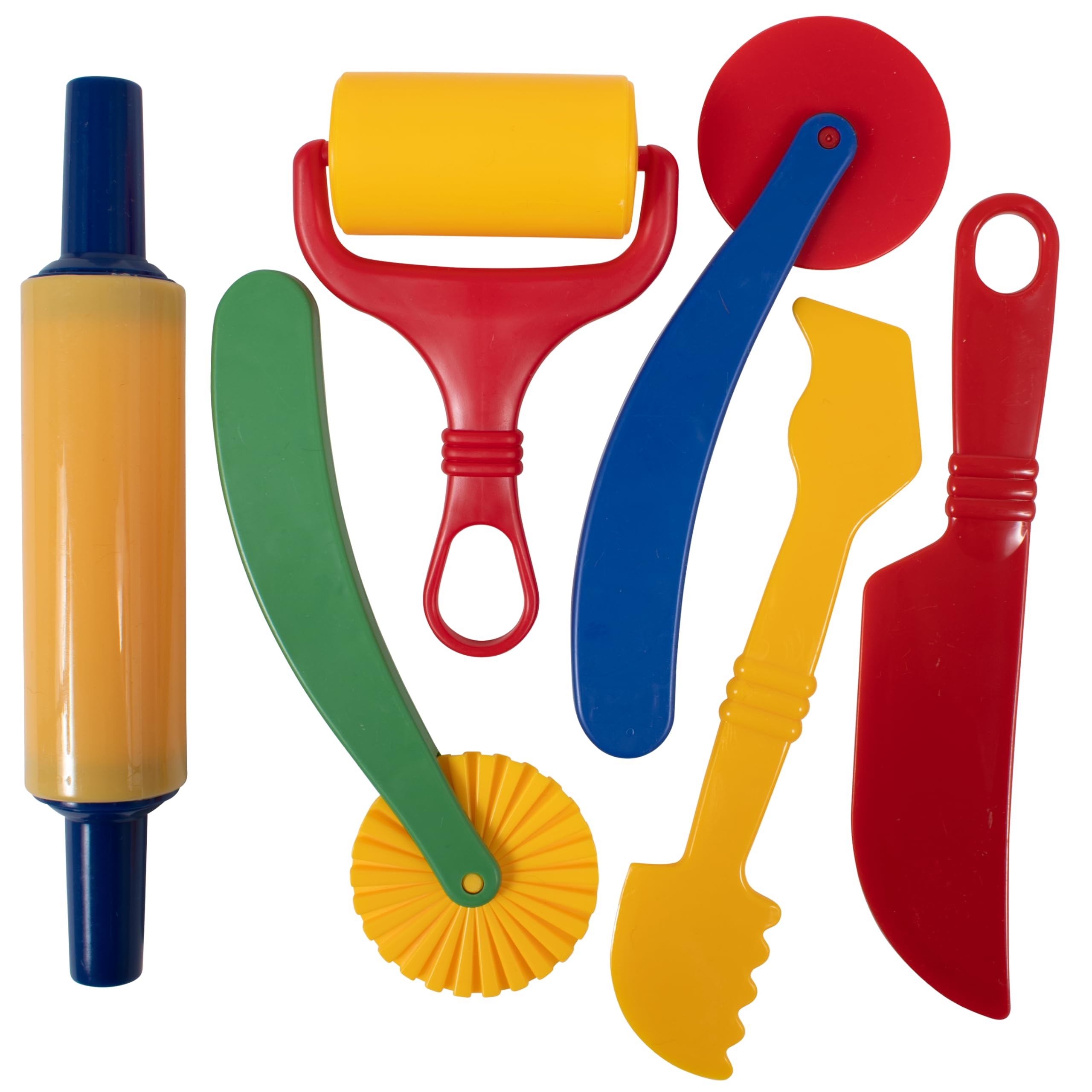 READY 2 LEARN Dough Tools Set of 6 - Kids Arts & Crafts Sculpting Kit with Rollers, Cutters, Molds for Pottery & Play Dough - Perfect for Classroom, Homeschool & Creative Play