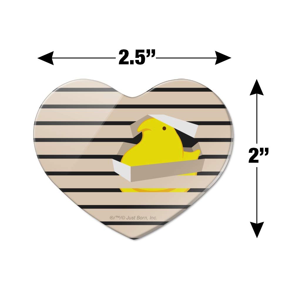 Funny Peeping Yellow Heart Acrylic Fridge Magnet - Cute Window with Blinds Design - Perfect for Kitchen Decor, Office Whiteboard & Gift Ideas