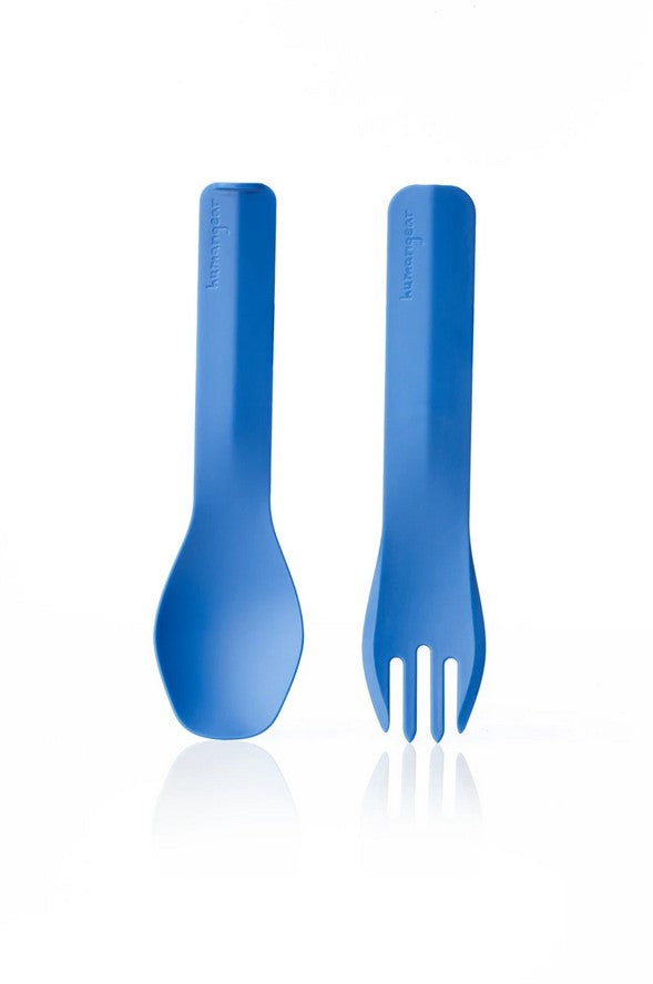 Humangear Go Bites Duo - Compact Travel Utensil Set with Fork & Spoon - Perfect for Camping, Hiking, Office Lunch & On-the-Go Meals