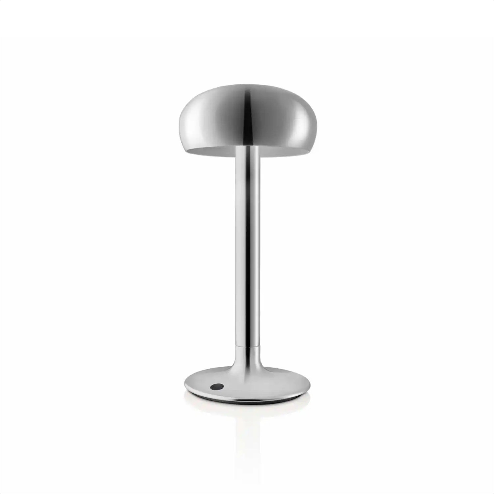 EVA SOLO Emendo Portable Chrome Lamp - Rechargeable LED Table Light for Home, Office, and Outdoor Use - Perfect for Reading, Camping, and Nightstand Decor